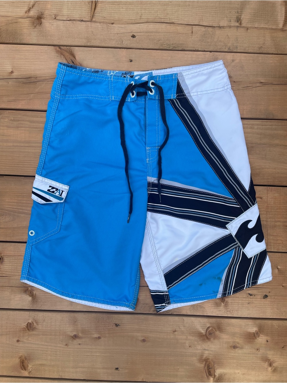 Billabong Blue & White Andy Irons Signature Boardshorts